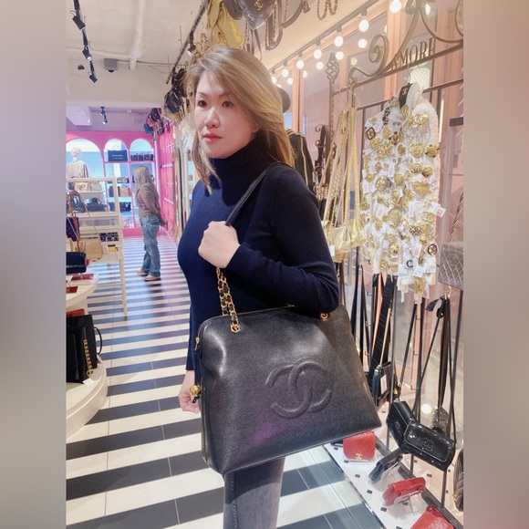 HANEL Pre-Owned 1995 CC caviar-leather shoulder bag - Picture 13 of 15